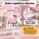 Scaun birou copii OFF 339 roz cu suport pentru picioare