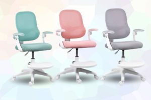 Scaun de birou pentru copii OFF 339 – turcoaz, gri sau roz?