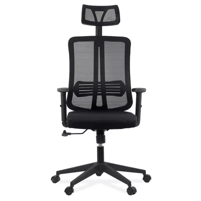 Scaun de birou cu tetieră și brațe reglabile OFF 402 negru