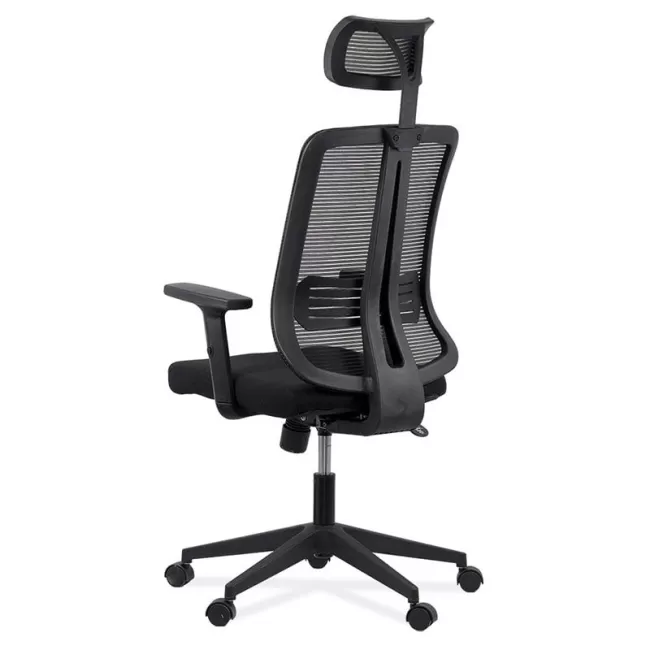 Scaun de birou cu tetieră și brațe reglabile OFF 402 negru