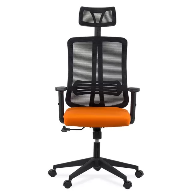 Scaune de birou cu tetieră și brațe reglabile OFF 402 portocaliu
