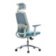 Scaun modern de birou din mesh cu brațe reglabile 3D OFF 403 Bleu