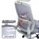 Scaun modern de birou din mesh cu brațe reglabile 3D OFF 403 Gri Scaun modern de birou din mesh cu brațe reglabile 3D OFF 403 Gri