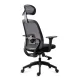 Scaun ergonomic de birou OFF 404 negru, mesh, tetieră și brațe 3D
