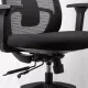 Scaun ergonomic de birou OFF 404 negru, mesh, tetieră și brațe 3D