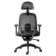 Scaun ergonomic de birou OFF 404 negru, mesh, tetieră și brațe 3D