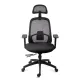 Scaun ergonomic de birou OFF 404 negru, mesh, tetieră și brațe 3D