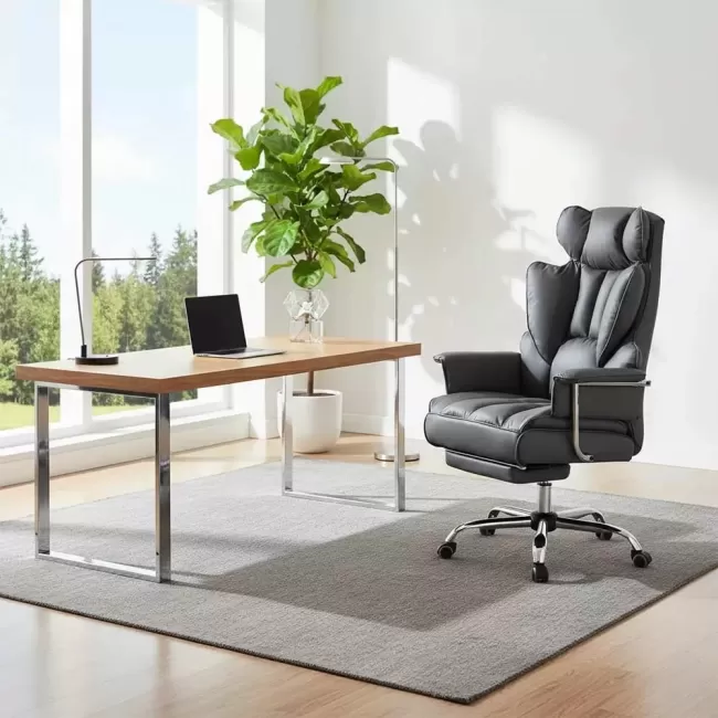 Scaun de birou căptușit cu burete gros de 8 cm OFF413 Gri