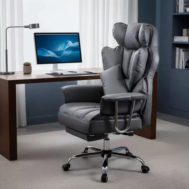 Scaun de birou căptușit cu burete gros de 8 cm OFF413 Gri