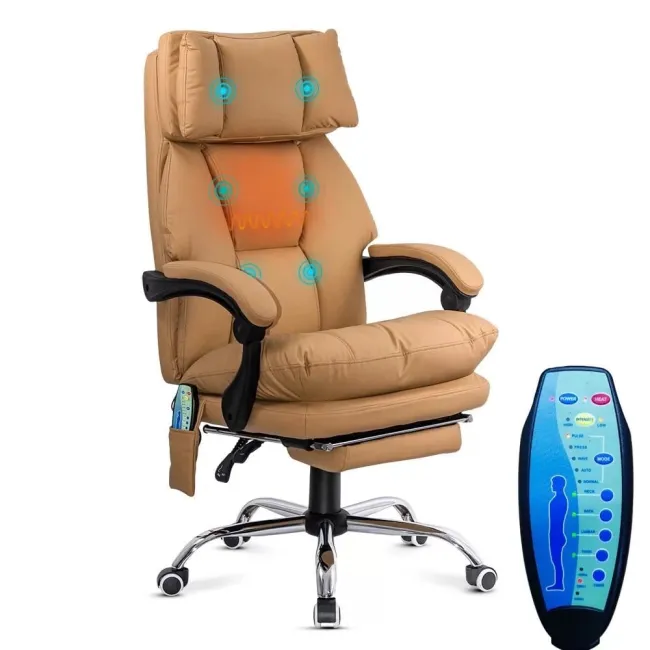 Scaun ergonomic masaj suport 120 kg OFF 414 bej