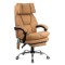 Scaun de birou cu masaj și încălzire OFF 414 Bej – Piele ecologică, ergonomic, suport 150 kg