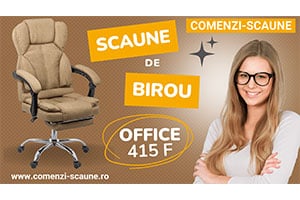 Scaune de birou cu suport de picioare din stofa OFF 415F