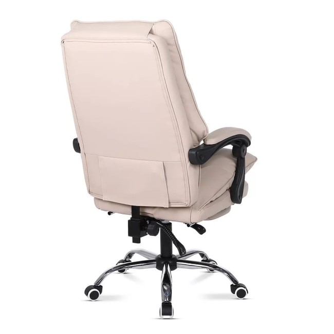 Scaun directorial, elegant și rezistent cu suport de picioare Office 417 Bej Scaun directorial, elegant și rezistent cu suport de picioare Office 417 Bej