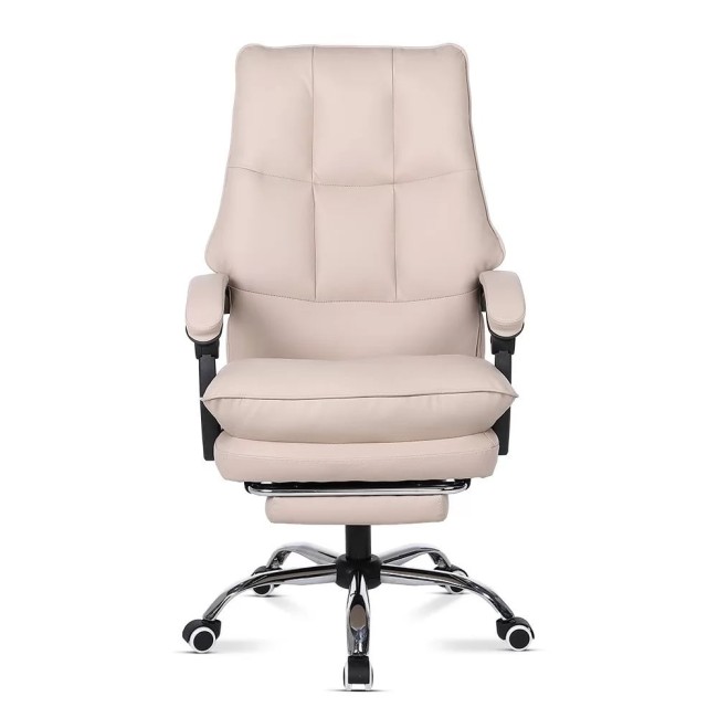 Scaun directorial, elegant și rezistent cu suport de picioare Office 417 Bej Scaun directorial, elegant și rezistent cu suport de picioare Office 417 Bej