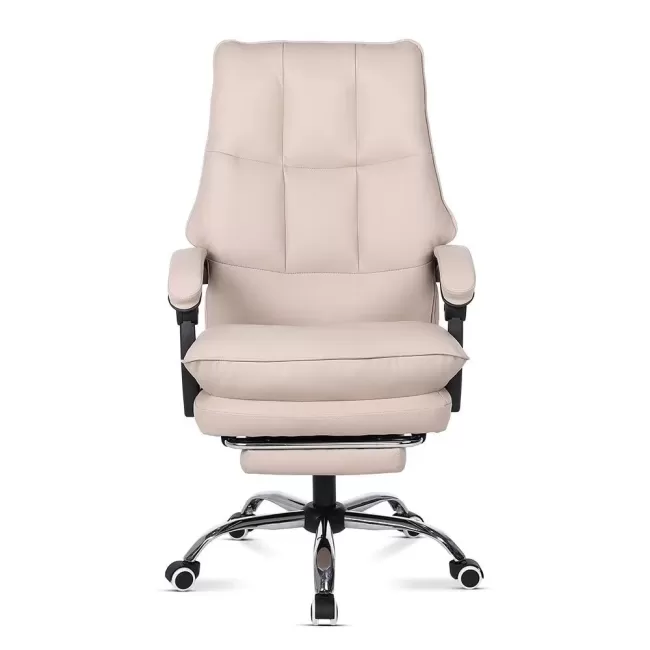 Scaun directorial, elegant și rezistent cu suport de picioare Office 417 Bej