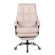 Scaun directorial, elegant și rezistent cu suport de picioare Office 417 Bej Scaun directorial, elegant și rezistent cu suport de picioare Office 417 Bej