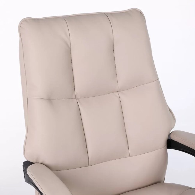 Scaun directorial, elegant și rezistent cu suport de picioare Office 417 Bej Scaun directorial, elegant și rezistent cu suport de picioare Office 417 Bej