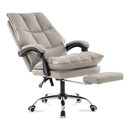 Scaun directorial, elegant și rezistent cu suport de picioare Office 417 Gri
