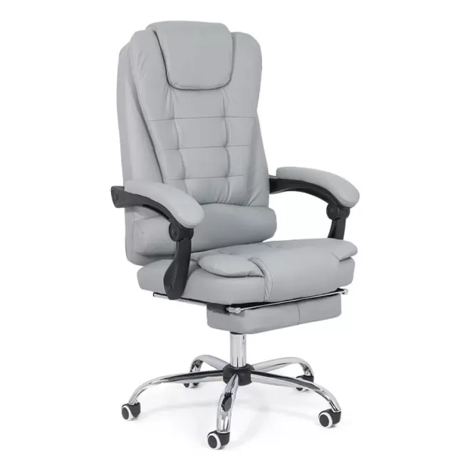 Scaun cu suport pentru picioare-gri