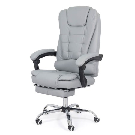 Scaun cu suport pentru picioare-gri Scaun cu suport pentru picioare-gri