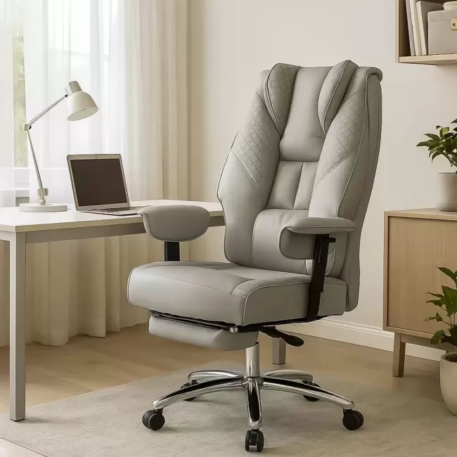 Scaun directorial cu brațe reglabile, șezut cu arcuri OFF 421 Gri