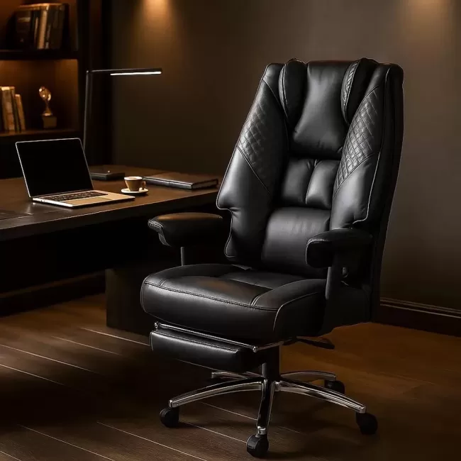 Scaun directorial cu brațe reglabile, șezut cu arcuri OFF 421 Negru