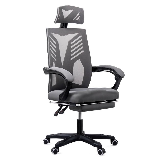 Scaun de gaming cu suport picioare OFF 427 Gri Scaun de gaming cu suport picioare OFF 427 Gri