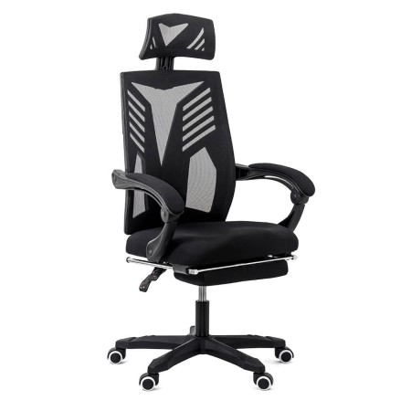 Scaun de gaming cu suport picioare OFF 427 Negru Scaun de gaming cu suport picioare OFF 427 Negru