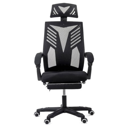 Scaun de gaming cu suport picioare OFF 427 Negru Scaun de gaming cu suport picioare OFF 427 Negru