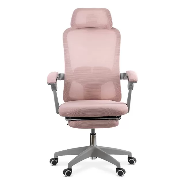 Scaune de birou cu tetiera si suport picioare OFF 430-Roz