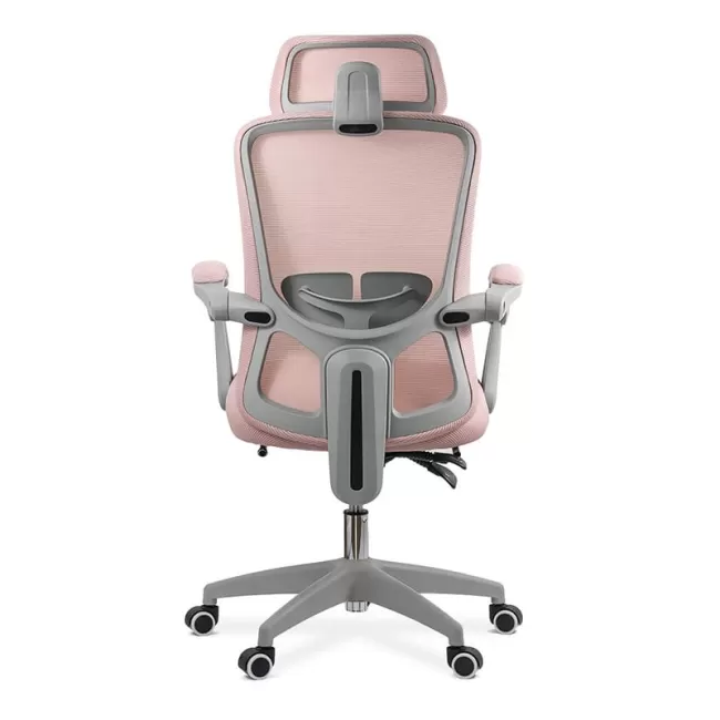Scaune de birou cu tetiera si suport picioare OFF 430-Roz