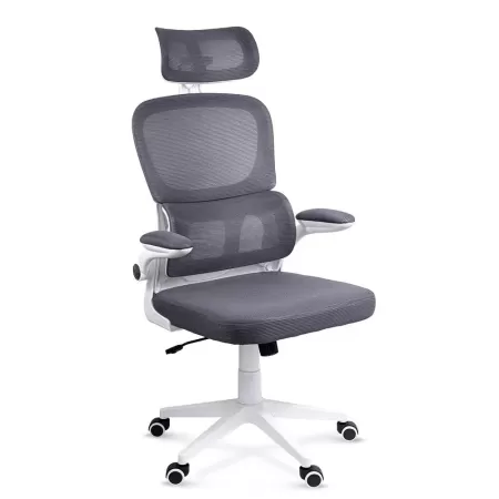 Scaun birou cu suport lombar și brațe rabatabile OFF 432 gri