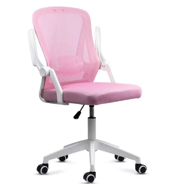 Scaun de birou cu brațe rabatabile OFF 433 roz