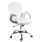 Scaun de birou din catifea reglabil OFF 437 Alb