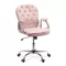 Scaun de birou din catifea reglabil OFF 437 roz