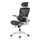 Scaun ergonomic de birou OFF 440 alb, mesh negru, suport lombar reglabil