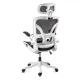 Scaun ergonomic de birou OFF 440 alb, mesh negru, suport lombar reglabil