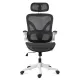 Scaun ergonomic de birou OFF 440 alb, mesh negru, suport lombar reglabil