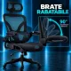 Scaun ergonomic de birou OFF 440 negru, mesh, suport lombar reglabil