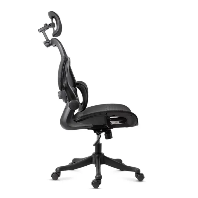 Scaun ergonomic de birou OFF 440 negru, mesh, suport lombar reglabil