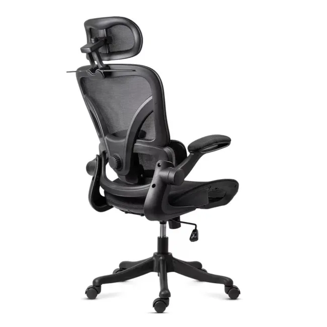 Scaun ergonomic de birou OFF 440 negru, mesh, suport lombar reglabil