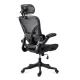 Scaun ergonomic de birou OFF 440 negru, mesh, suport lombar reglabil