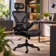 Scaun ergonomic de birou OFF 440 negru, mesh, suport lombar reglabil