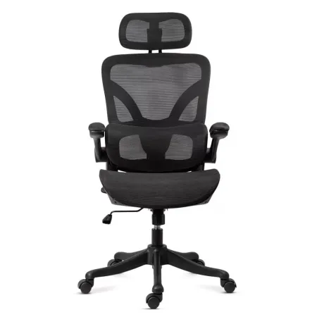 Scaun ergonomic de birou OFF 440 negru, mesh, suport lombar reglabil