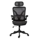 Scaun ergonomic de birou OFF 440 negru, mesh, suport lombar reglabil