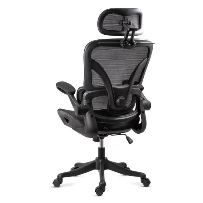 Scaun ergonomic de birou OFF 440 negru, mesh, suport lombar reglabil