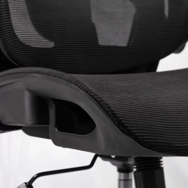 Scaun ergonomic de birou OFF 440 negru, mesh, suport lombar reglabil