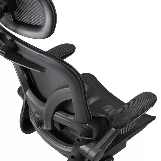 Scaun ergonomic de birou OFF 440 negru, mesh, suport lombar reglabil