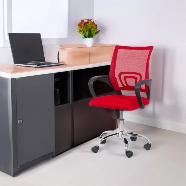 Scaun de birou ieftin și comod Office 619 Roșu