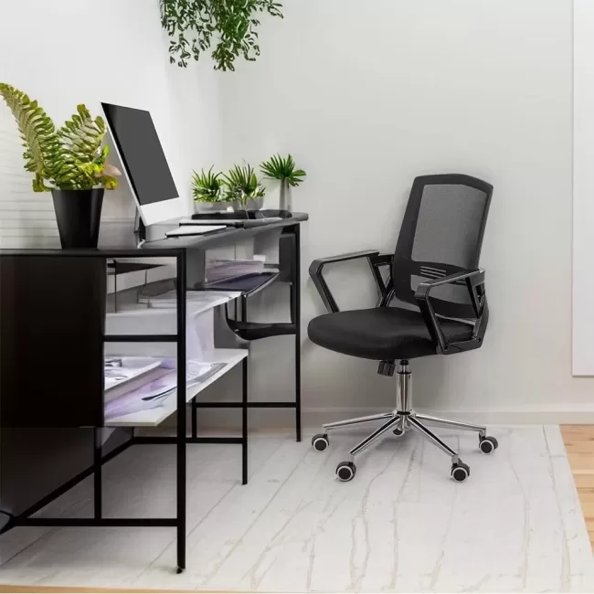 Scaun birou textil negru Office 624M